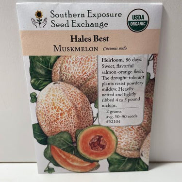 Hales Best Muskmelon, Heirloom, Organic